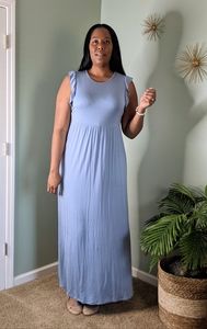 Sleeveless Maxi (Dusty Blue)